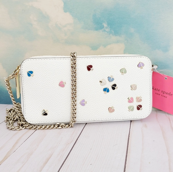 margaux enamel spade chain wallet